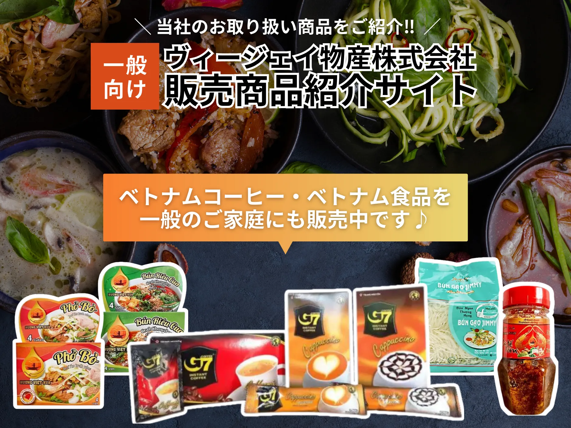 ヴィージェイ物産株式会社の販売商品紹介サイト